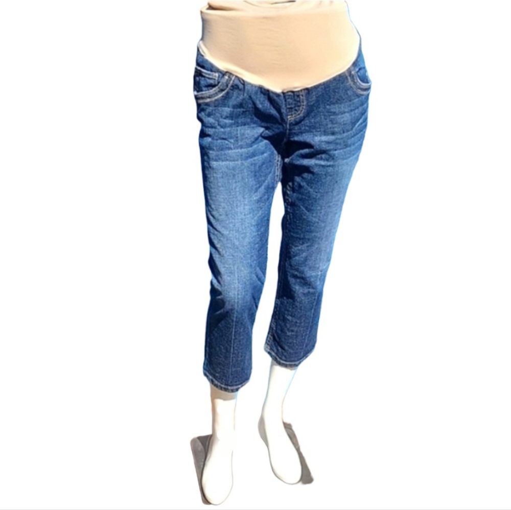 Motherhood Maternity Indigo Blue Capri Jeans